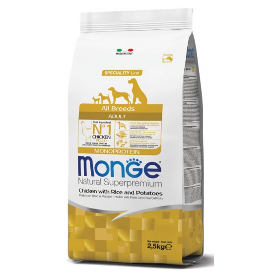 MONGE ALL BREED ADULT POLLO RISO PATATE KG.12
