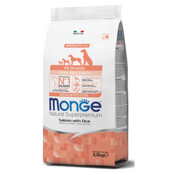 MONGE ALL BREED PUPPY SALMONE RISO KG.12