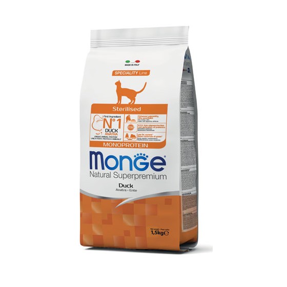 MONGE CAT MONOP. STERILIZED ANATRA KG.1,5