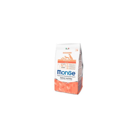 MONGE DOG PUPPY JUNIOR SALMONE RISO 12KG ALL BREEDS