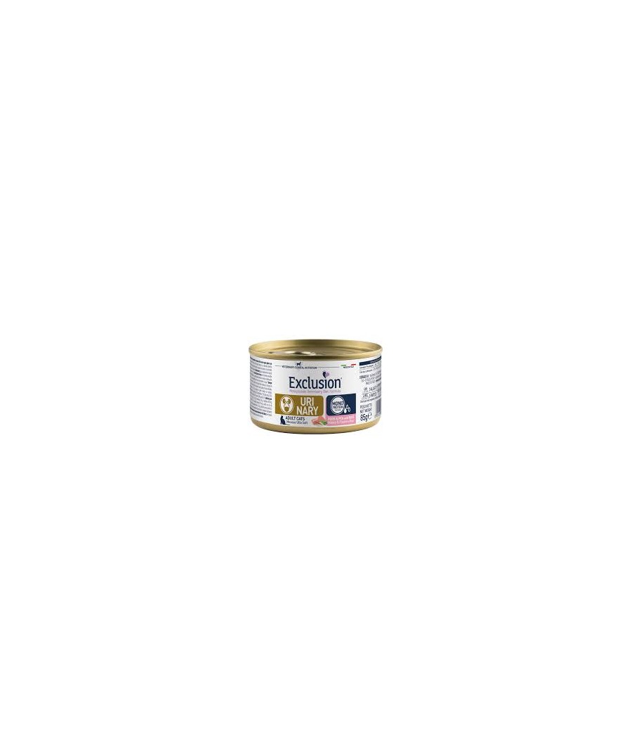 EXCLUSION CAT URINARY STRESS PORK & PEA AND RICE  85 GR EXCLUSIONLUSION MONOPROTEIN VETERINARY DIET FORMULA