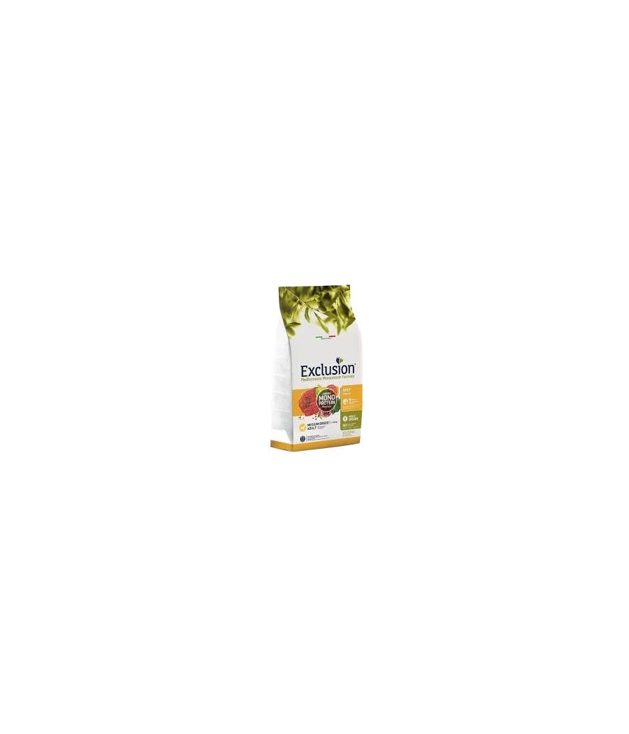 MED MEDIUM ADULT MANZO 3KG EXCLUSION MEDITERRANEO MONOPROTEICO BEEF